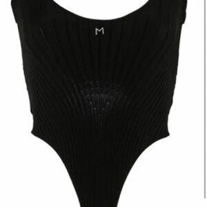 Mugler Spiral Bodysuit and Stocking Set